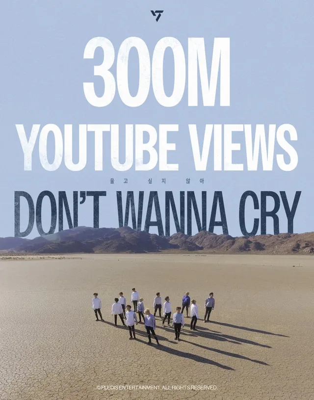 “Don’t Wanna Cry” ทำลายสถิติ! MV ของ SEVENTEEN ทะลุ 300 ล้านวิว 🎉