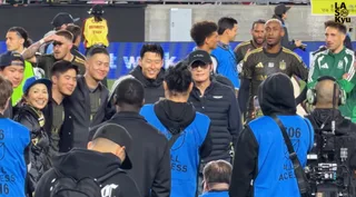 ลี บยอง ฮุน เชียร์ซน ฮึง มิน ในแมตช์ LAFC พบ อินเตอร์ ไมอามี ⚽️