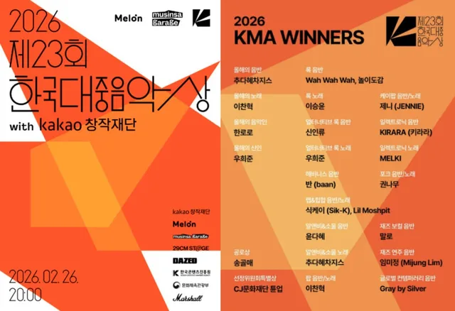 ประกาศผู้ชนะ '2026 23rd Korean Music Awards (KMA)' 🎉