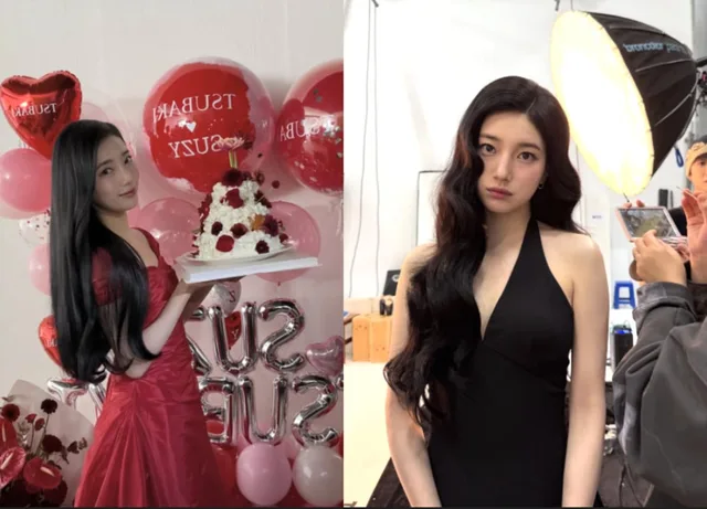 ซูจีเปล่งประกายเป็นนางแบบผม Tsubaki แสดงความงามหรูหรา