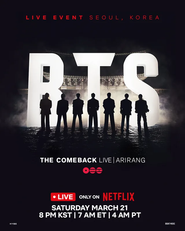 BTS เตรียมพร้อมกลับมาใน "BTS THE COMEBACK LIVE: ARIRANG"
