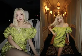 โรเซ่ BLACKPINK เข้าร่วมโชว์ Saint Laurent ที่ปารีส สวมชุดมินิสีเขียวมะนาวสุดหรู