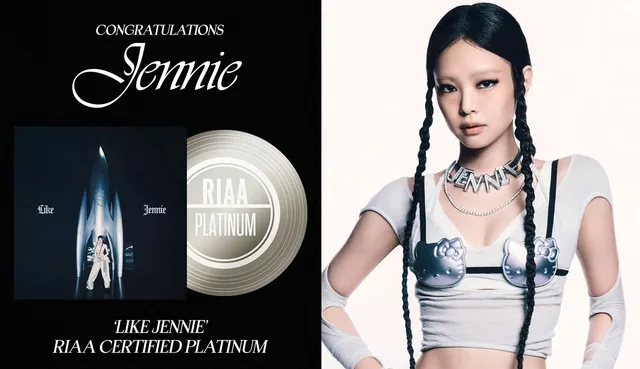 Jennie จาก BLACKPINK รับรอง Platinum ในสหรัฐฯ สำหรับ “Like Jennie”