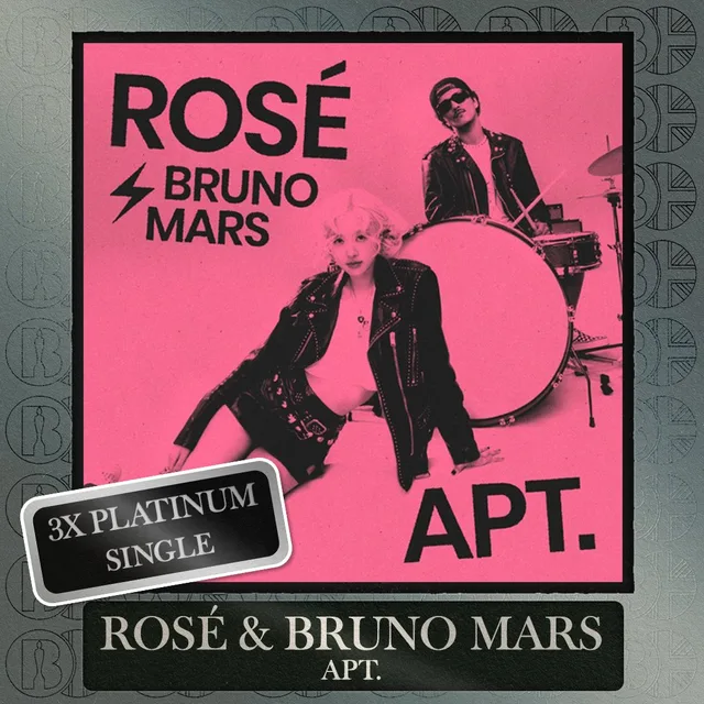 เพลง "APT." ของ Rosé ทำสถิติเป็นเพลง K-Pop อันดับ 2 ที่ได้ Triple Platinum ในสหราชอาณาจักร