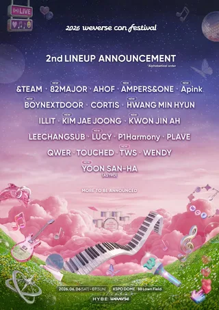 HYBE ประกาศรายชื่อศิลปินชุดที่ 2 สำหรับ ‘Weverse Con Festival’ ปีนี้