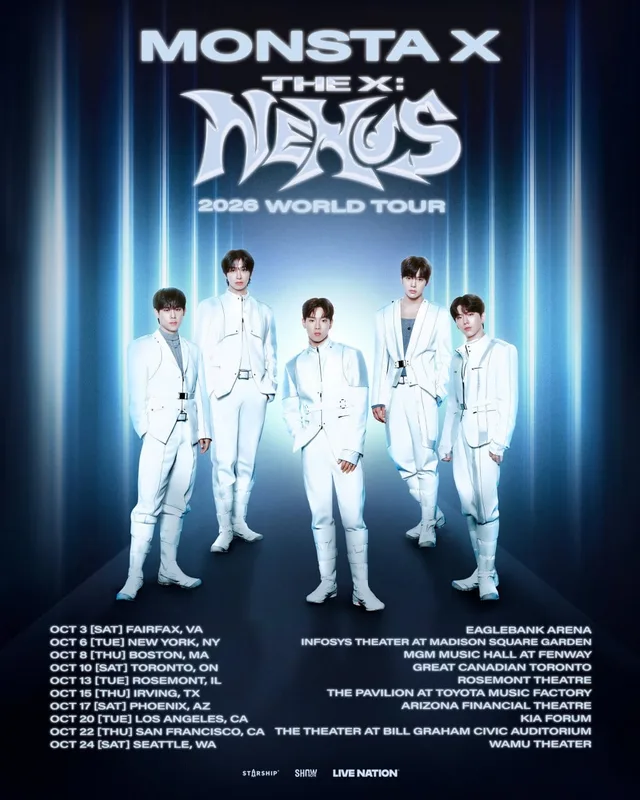 MONSTA X ประกาศเส้นทางทัวร์ 'THE X : NEXUS' ในอเมริกาเหนือ