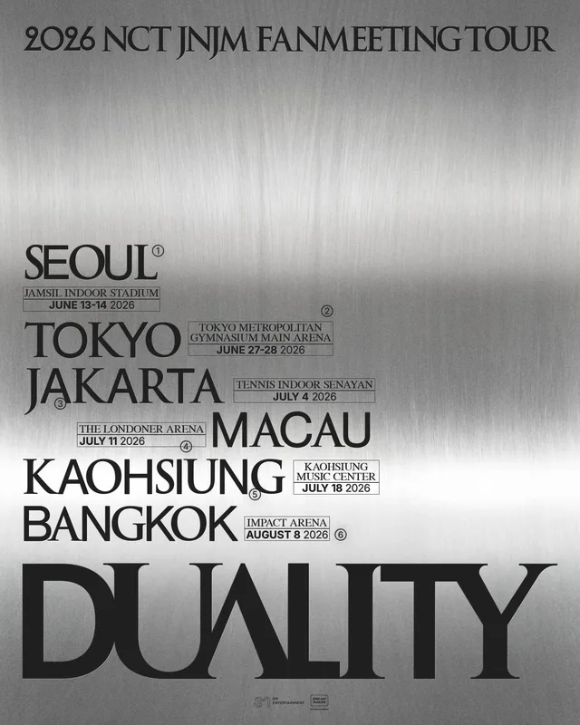 NCT JNJM ประกาศจุดแวะสำหรับทัวร์แฟนมีตติ้ง 2026 "DUALITY"