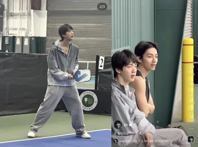 Jin BTS อวย V เล่น Pickleball เก่งเว่อร์ แถมมีช็อตฮาๆ ให้แฟนคลับฟินกระจาย!
