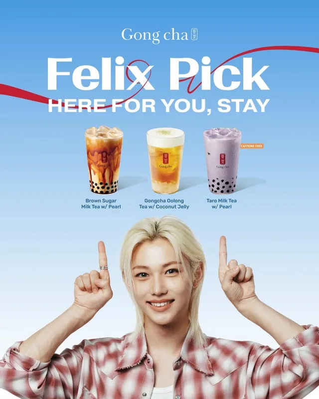 Gong Cha ต่อสัญญากับ Felix จาก Stray Kids 🎉