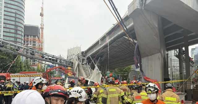 สะพานลอยในกรุงโซลถล่ม! เร่งช่วยผู้ประสบภัยด่วน