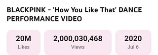 BLACKPINK สร้างประวัติศาสตร์! คลิปเต้น "How You Like That" ทะลุ 2 พันล้านวิวครั้งแรกของวงการ K-Pop
