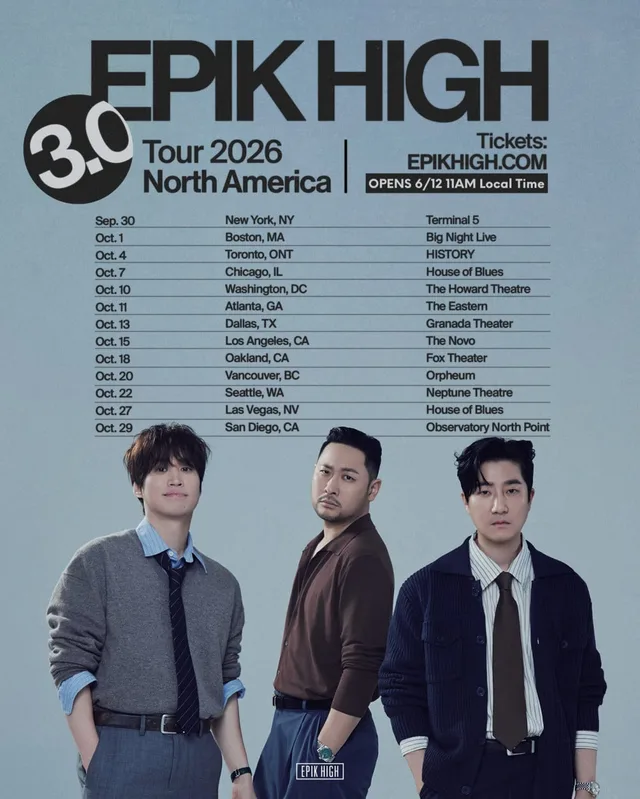 Epik High ประกาศทัวร์อเมริกาเหนือปี 2026 แฟนๆ เตรียมเฮ!
