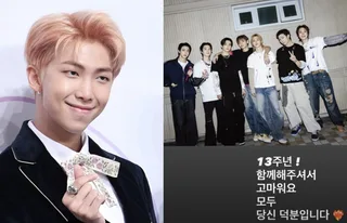 RM ฉลองครบรอบ 13 ปี BTS พร้อมข้อความซึ้งๆ และรูปหมู่สุดอบอุ่น