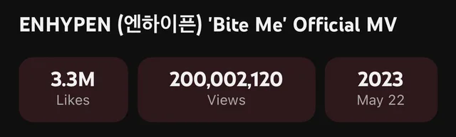 MV เพลง "Bite Me" ของ ENHYPEN ทะลุ 200 ล้านวิวแล้วจ้า! 🎉