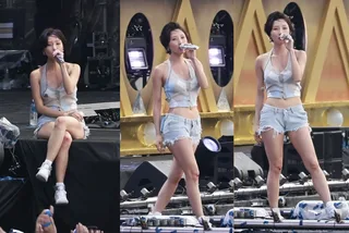 Hwa Sa แห่ง MAMAMOO โชว์สปิริตเต็มร้อย แม้เข่าเลือดออกกลางเวทีคอนเสิร์ต 'Summer Swag 2026' ของ PSY