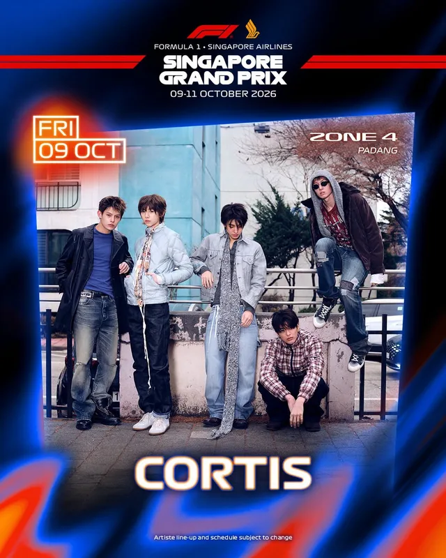 Cortis เตรียมระเบิดความมันส์! ขึ้นแสดงเปิดงาน F1 Singapore Grand Prix วง K-pop วงเดียวในไลน์อัพ!