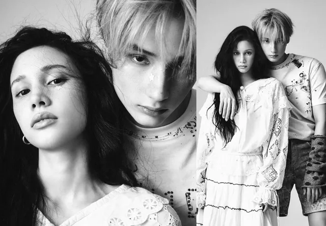 Huening Kai วง TXT และ Huening Bahiyyih วง Kep1er แท็กทีมถ่ายแบบคู่สุดพิเศษกับ DAZED Korea!