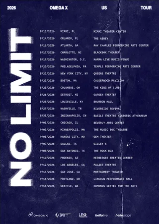 OMEGA X ประกาศตารางทัวร์อเมริกาปี 2026 “NO LIMIT” จัดเต็ม 23 เมือง!