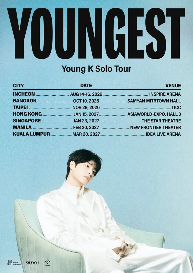 Young K วง DAY6 ประกาศตารางทัวร์คอนเสิร์ตเดี่ยว “YOUNGEST” พร้อมบุกหลายประเทศ!