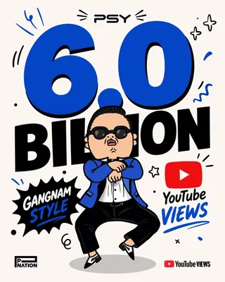 เพลงฮิตตลอดกาล 'Gangnam Style' ของ Psy ทะลุ 6 พันล้านวิวบน YouTube แล้วจ้า!