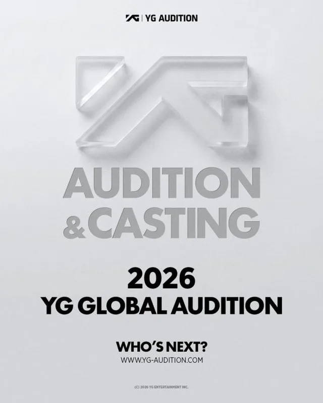 YG Entertainment เปิดตัว '2026 YG Global Audition' ตามหาดาวดวงใหม่ทั่วโลกในรอบ 2 ปี