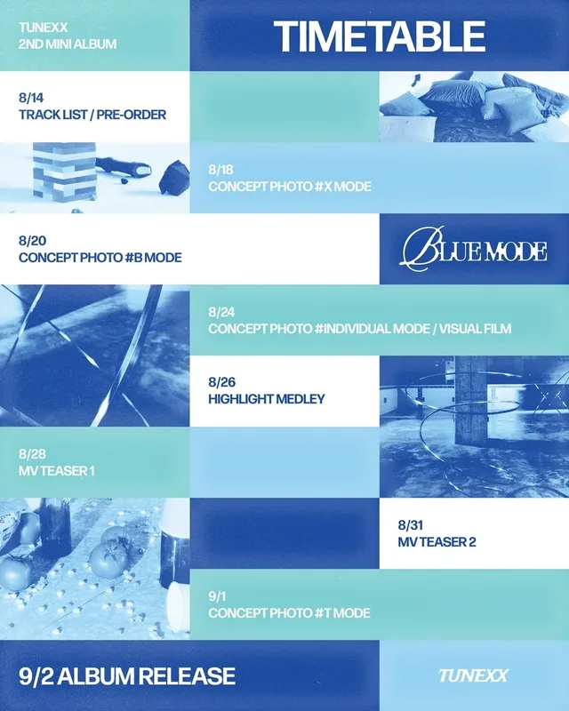 TUNEXX คอนเฟิร์มคัมแบ็กด้วยมินิอัลบั้มชุดที่สอง 'BLUE MODE'