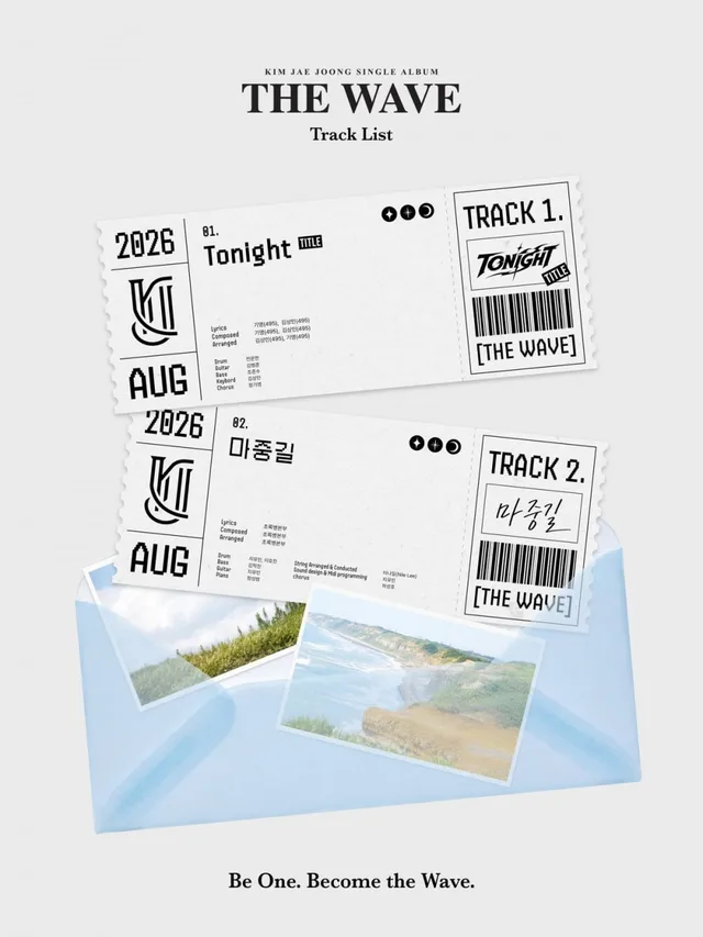 Kim Jaejoong ปล่อย Tracklist ซิงเกิลใหม่ 'THE WAVE' นำทัพด้วยเพลงไตเติล 'Tonight'