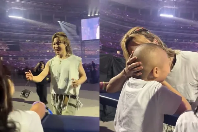 Jimin แห่ง BTS สร้างความประทับใจ จุ๊บแก้มแฟนคลับตัวน้อยที่กำลังป่วย