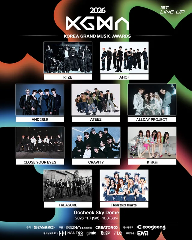 เปิดโผไลน์อัพแรกศิลปินที่จะขึ้นโชว์ในงาน 2026 Korea Grand Music Awards (KGMA)!