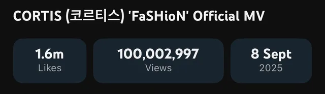 MV "FaSHioN" ของ CORTIS ทะลุ 100 ล้านวิวแล้ว! MV แรกของวงที่ทำได้สำเร็จ