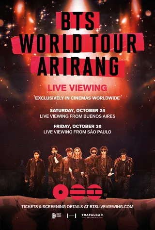 แฟนๆ BTS เตรียมกรี๊ด! คอนเสิร์ตที่อเมริกาใต้เตรียมฉายในโรงภาพยนตร์ทั่วโลก