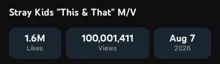 Stray Kids สร้างสถิติใหม่! MV เพลง “This & That” ทะลุ 100 ล้านวิวเร็วที่สุด