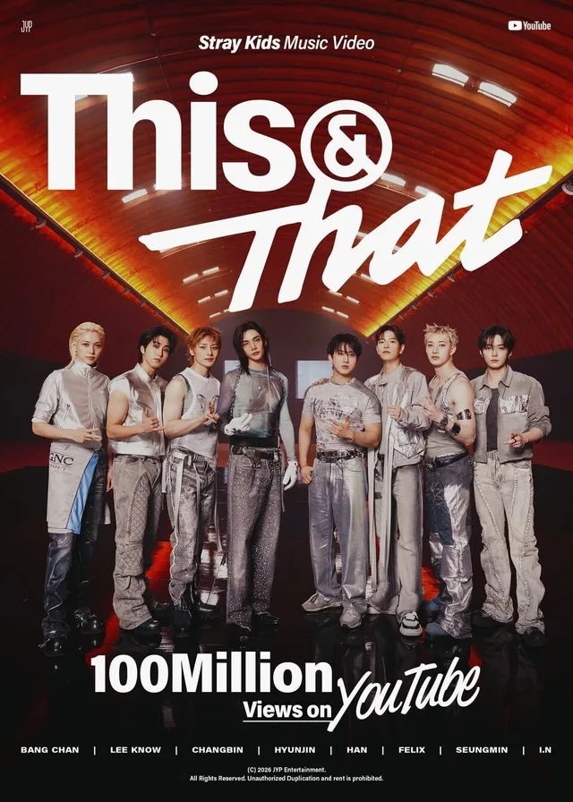 MV 'This & That' ของ Stray Kids ทะลุ 100 ล้านวิวใน 47 วัน! เร็วที่สุดในประวัติศาสตร์วง