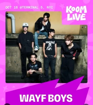 WAYF BOYS เตรียมระเบิดเวที KOOM LIVE 2026 ที่นิวยอร์ก เดือนตุลาคมนี้!