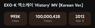 MV เพลง “History” ของ EXO-K ทะลุ 100 ล้านวิวบน YouTube