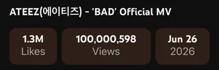 MV "BAD" ของ ATEEZ ทะลุ 100 ล้านวิวแล้ว!