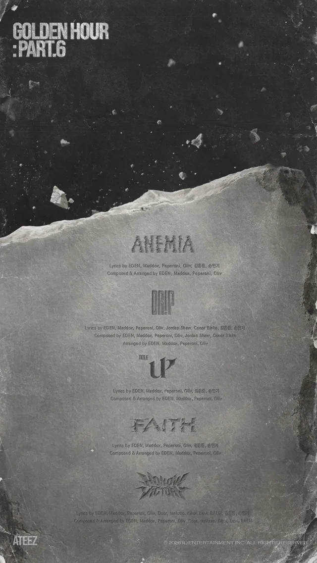 ATEEZ ปล่อยลิสต์เพลงสำหรับมินิอัลบั้มใหม่ “GOLDEN HOUR : Part.6”