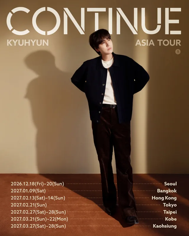 Kyuhyun เตรียมจัดเอเชียทัวร์ “CONTINUE” พร้อมประกาศเมืองและวันแสดงแล้ว!
