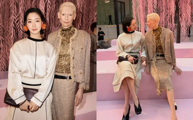 น่ารักสุดๆ! Kim Go Eun กับ Tilda Swinton ในแฟชั่นโชว์ Chanel ที่ปารีส 🎉